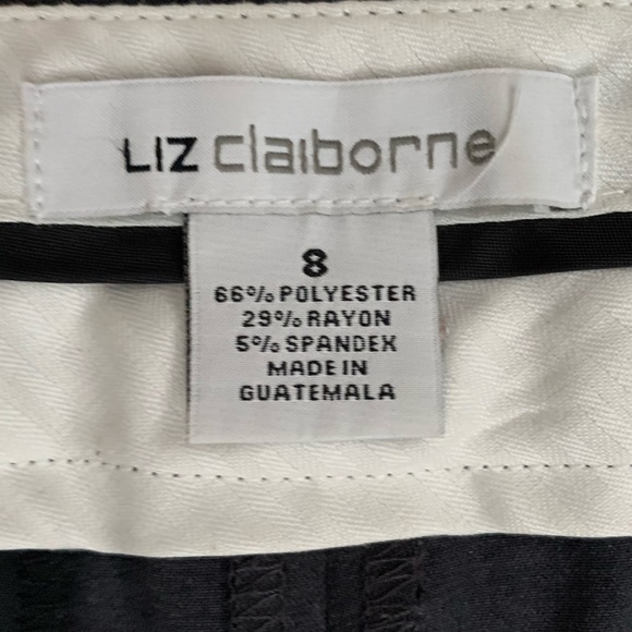 Liz Claiborne Dress Pants, Career/Classic Women's Size 8 Charcoal Straight Legs - Picture 3 of 13